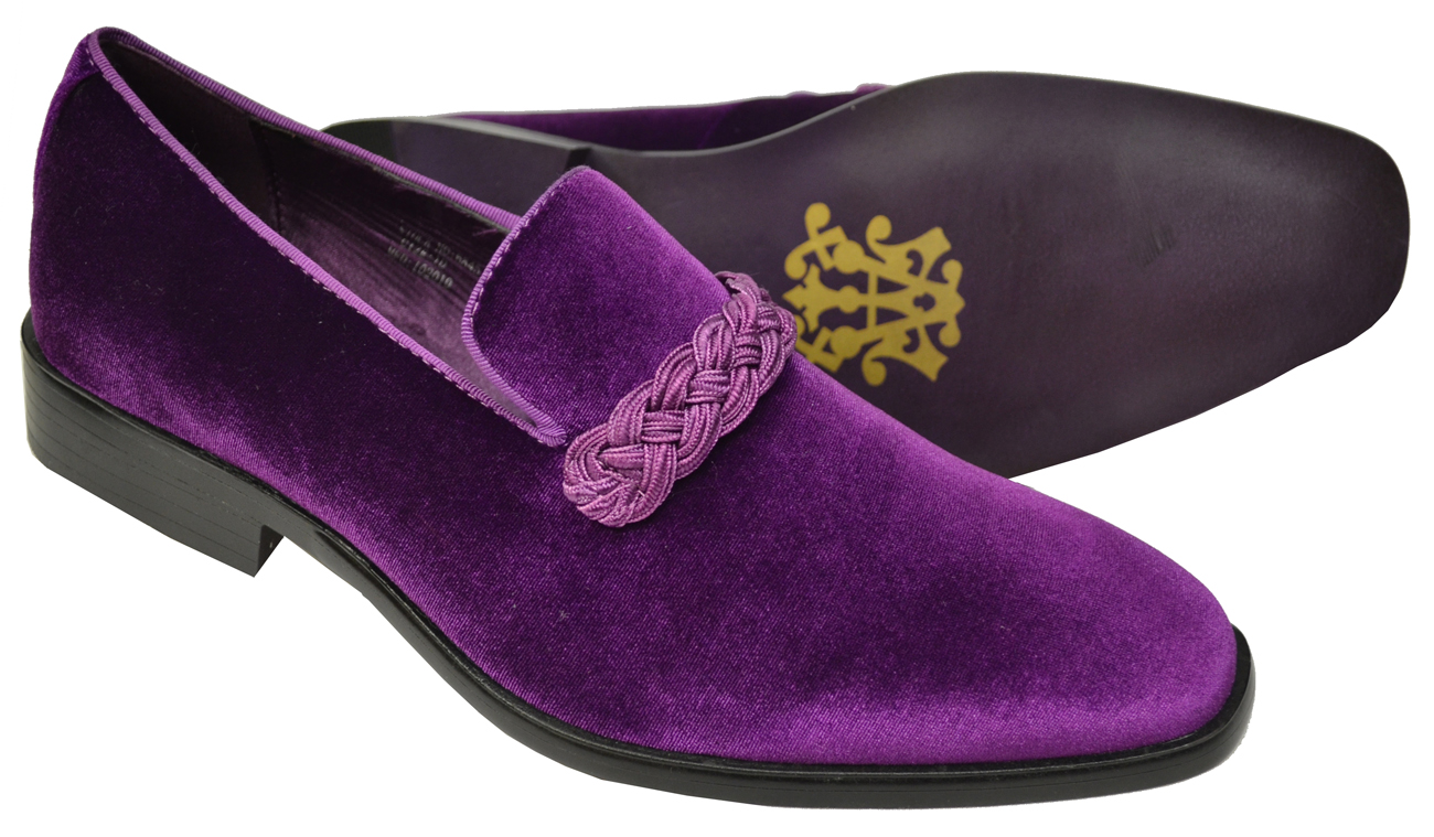 Purple outlet velvet loafers